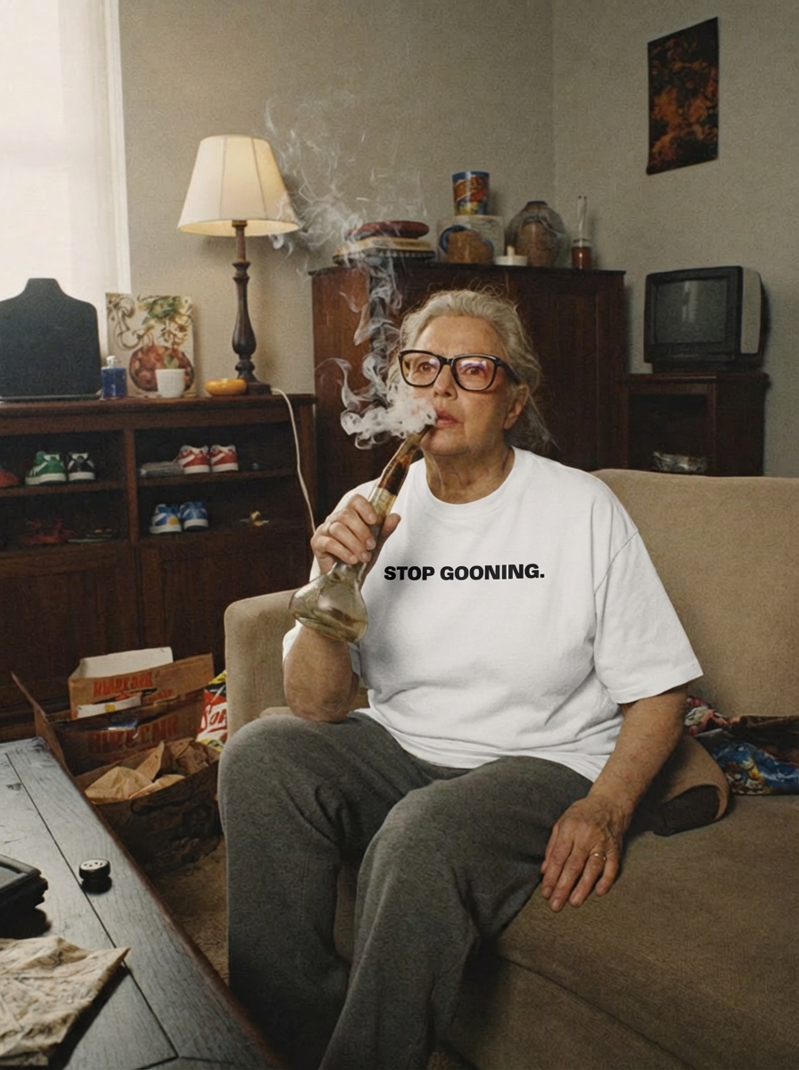 STOP GOONING. Box Tee