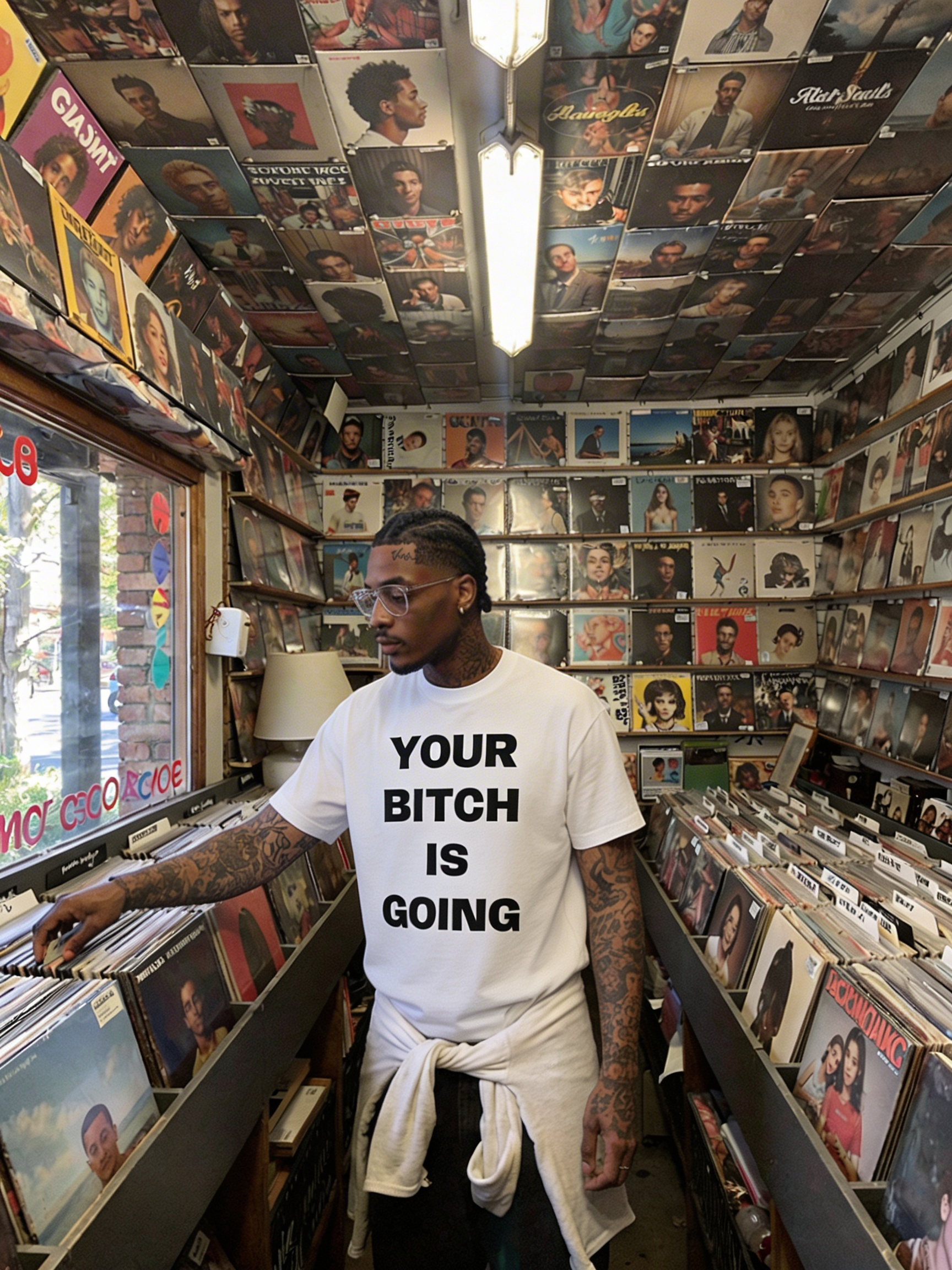 YOUR BITCH IS GOING Box Tee (White)