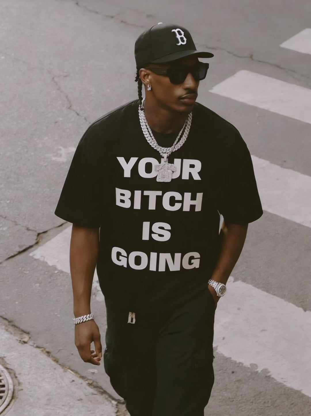 YOUR BITCH IS GOING Box Tee (Black)